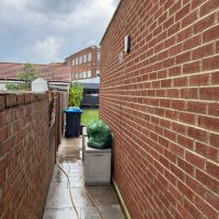 Garden Side path with CCTV camera on property