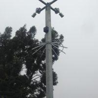CCTV install on tall steel pole