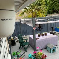 Hikvision CCTV camera installed on residential property in Royston