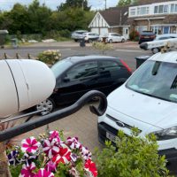 CCTV camera installed in summer