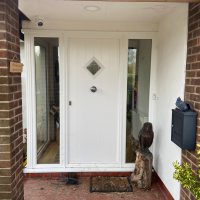 Front view of Essex home with security camera installed
