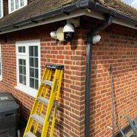 Side view of CCTV camera on residential property in Essex