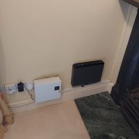 cctv installation connected to plug sockets