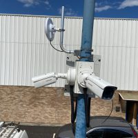 Closeup of Hikvision color-vu camera