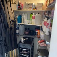 Security camera inside salon cupboard