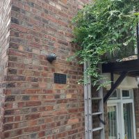 CCTV system installed on side of private property